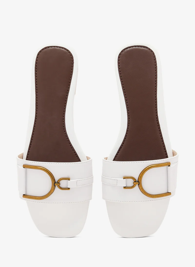 Ella  Gold Accent Flat Sandals for Women | Best Price UAE