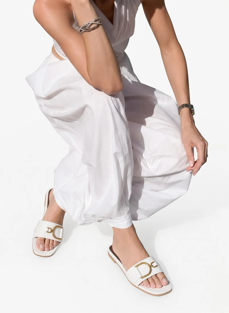 Ella Gold Accent Flat Sandals
