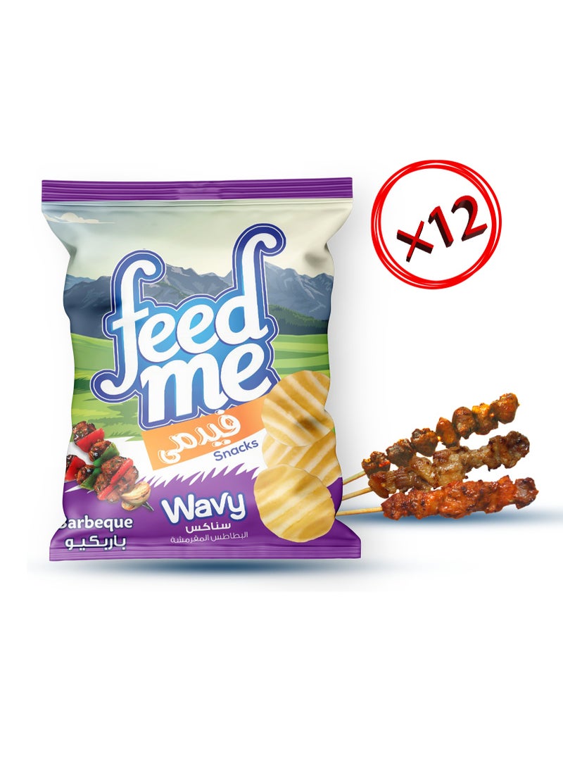 Feedme Wavy Barbeque Flavor - Pack of 12 piece