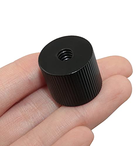 LUORNG 2Pcs Tripod Nut Barrel Connection Nut with 1/4 inch-20 Thread Hole Double Female Teeth for Articulating Tripod Rigs Replacement - Image 2