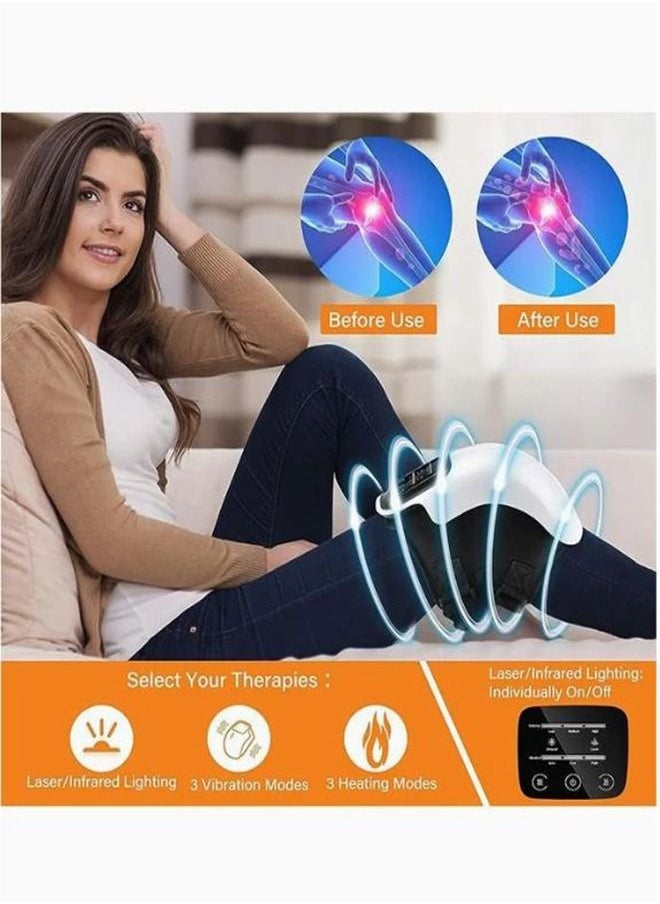 Arabest - Cordless Knee Massager With Extra Long Strap Powerful Battery Based Infrared Deep Heat Knee Joint Pain Relief For Swelling Stiff Joints Stretched Ligament And Muscles Injuries - Image 1