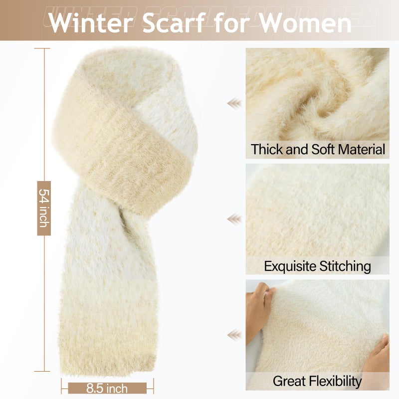 Tavaleu Winter Beanie Hat Scarf Gloves Set for Women, Warm Soft Knit Skull Cap Long Scarf Touchscreen Gloves 3 in 1 Set for Women/Men - Image 5