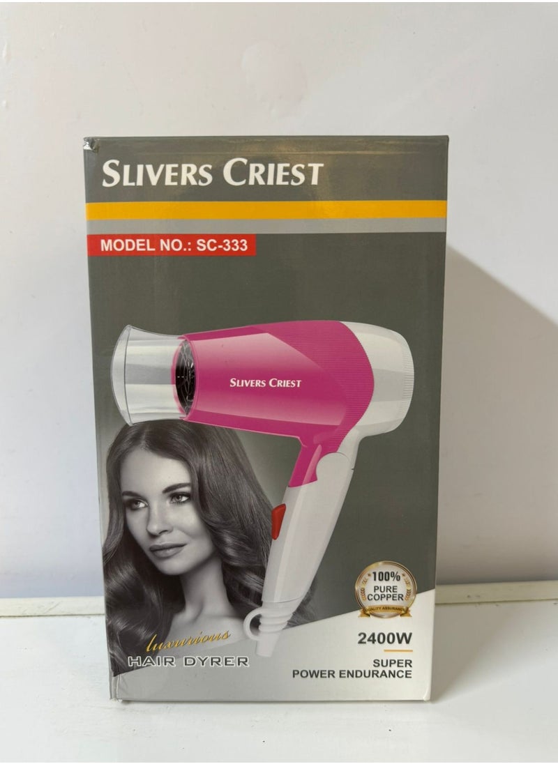 SLIVERS CRIEST - Slivers Criest SC-333 Luxurious Hair Dryer – 2400W, 100% Pure Copper, Super Power Endurance - Image 1
