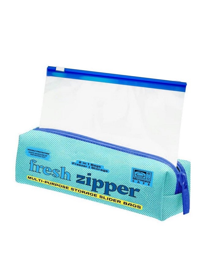 GREENTWISH Fresh Zipper (30 PCS Combo) Multi-Purpose Storage Slider Bags | Reusable Ziplock Pouch | Ziplock Bags For Fridge | S x 10 Bags, M x 10 Bags, L x 10 Bags - Image 1