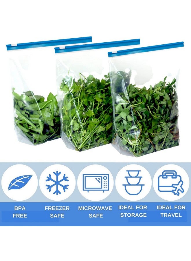 GREENTWISH Fresh Zipper (30 PCS Combo) Multi-Purpose Storage Slider Bags | Reusable Ziplock Pouch | Ziplock Bags For Fridge | S x 10 Bags, M x 10 Bags, L x 10 Bags - Image 4