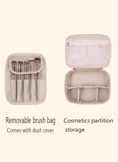 Generic Split cosmetic bag Large capacity advanced sense multi-functional cosmetic storage bag niche design  - Image 4