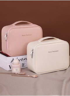 Generic Split cosmetic bag Large capacity advanced sense multi-functional cosmetic storage bag niche design  - Image 5