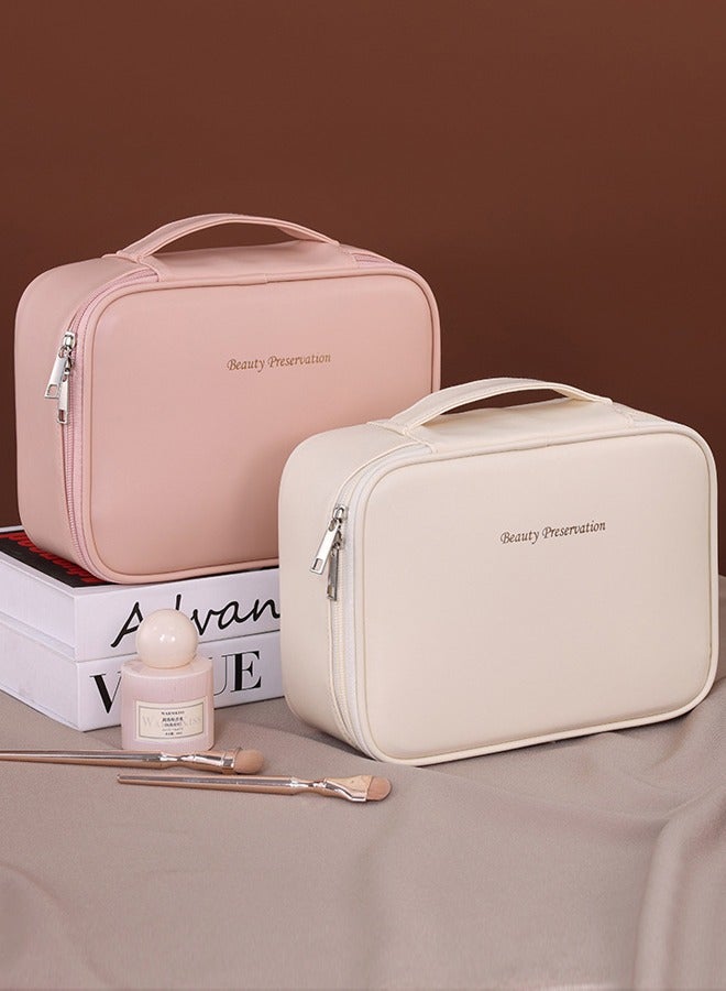 حقيبة المكياجحقيبة تجميلية مقسمة سعة كبيرة حاسة متقدمة متعددة الوظائف حقيبة تخزين تجميلية تصميم مناسب - Image 4