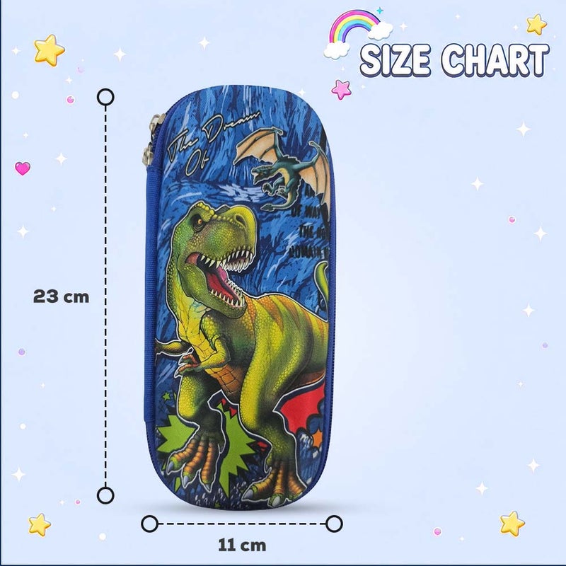 Cocobee Dino Roar Pencil Case With Internal Mesh Pocket, Sturdy Build, Zipper Closure – Boys, 3+ Years, Multicolor - Image 4