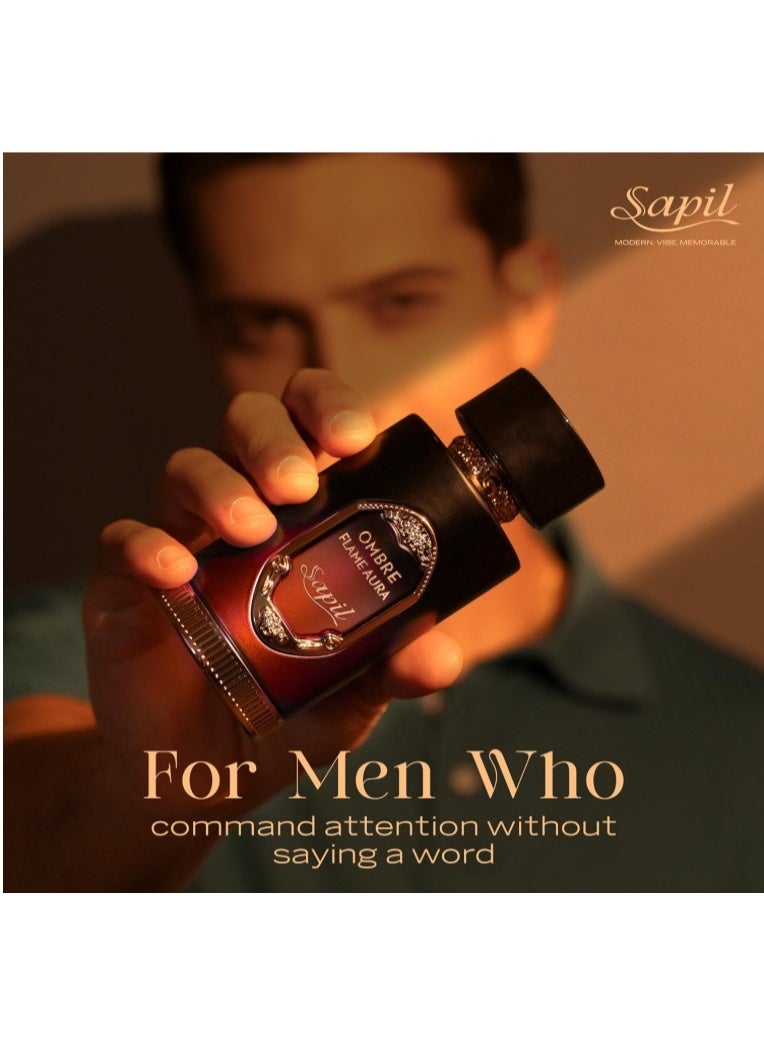 Sapil Ombre Flame Aura Eau De Parfum 100ml, Affordable Luxury Perfume, Luxurious Fragrance with Spiced Oud Top Notes, Bold Blend Perfumes for Men and Women - Image 3