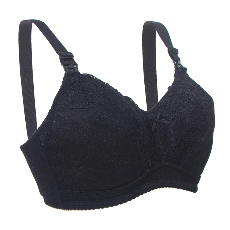 Okus Basic Cotton Maternity And Nursing Bra - Black - X Large