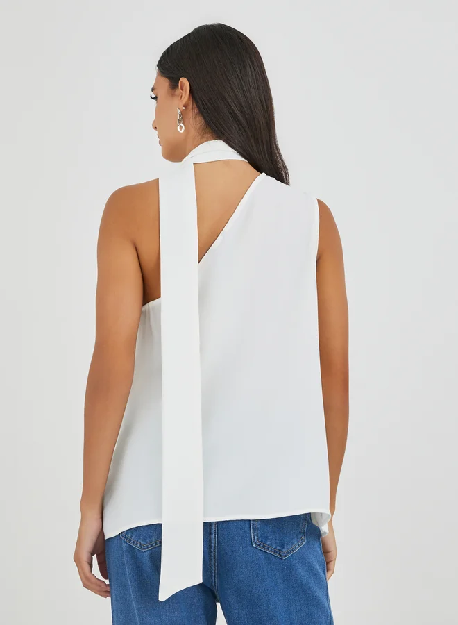 Styli Styli Tie-Neck One Shoulder Top