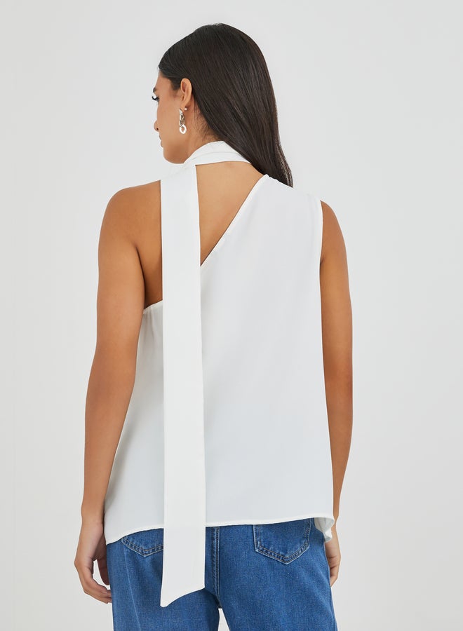 Styli Tie-Neck One Shoulder Top - Image 5