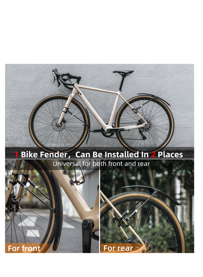 Excefore Road Bike Fenders, Adjustable Bike Fender, Quick Release Lightweight Road Bicycle Fender for 700C Bikes, Easy to Install Rear Or Front Bike Mud Guard  - Image 3