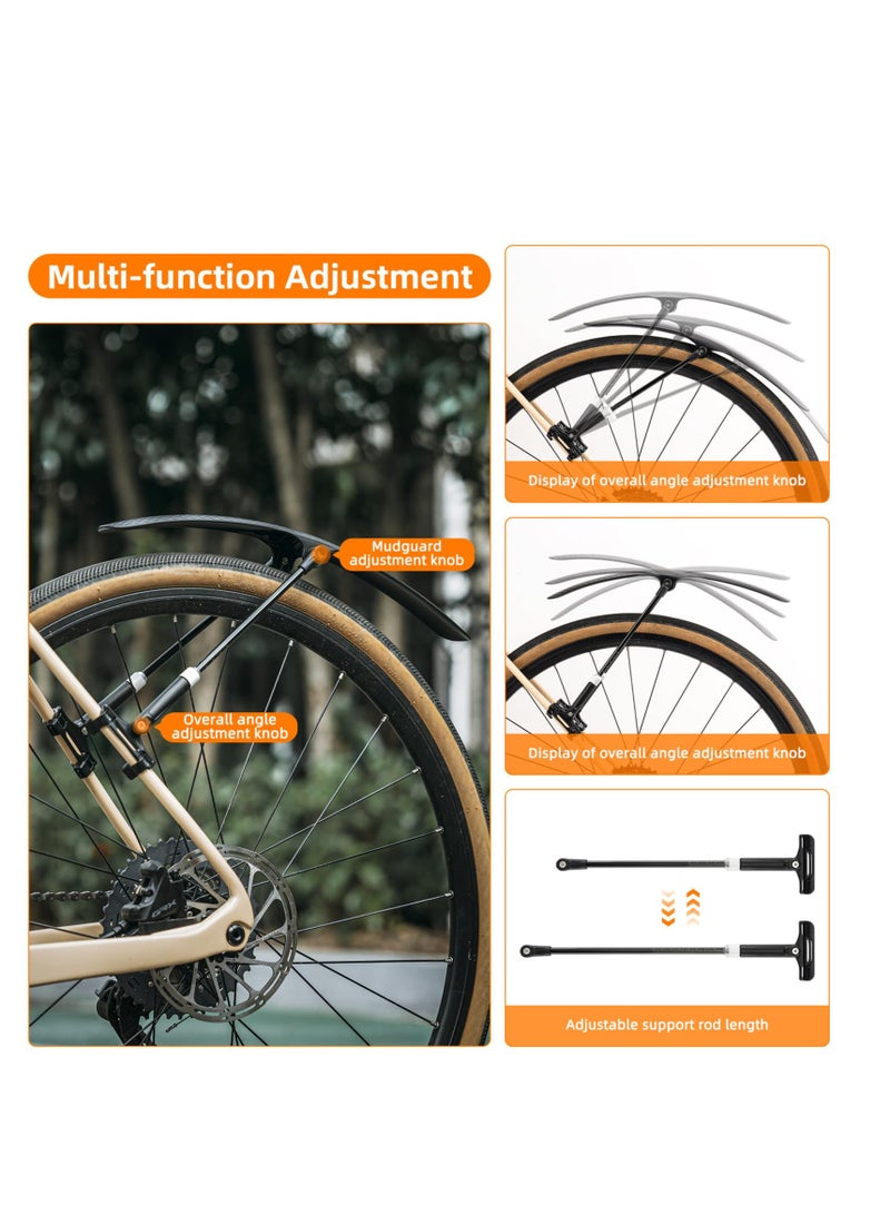 Excefore Road Bike Fenders, Adjustable Bike Fender, Quick Release Lightweight Road Bicycle Fender for 700C Bikes, Easy to Install Rear Or Front Bike Mud Guard  - Image 2