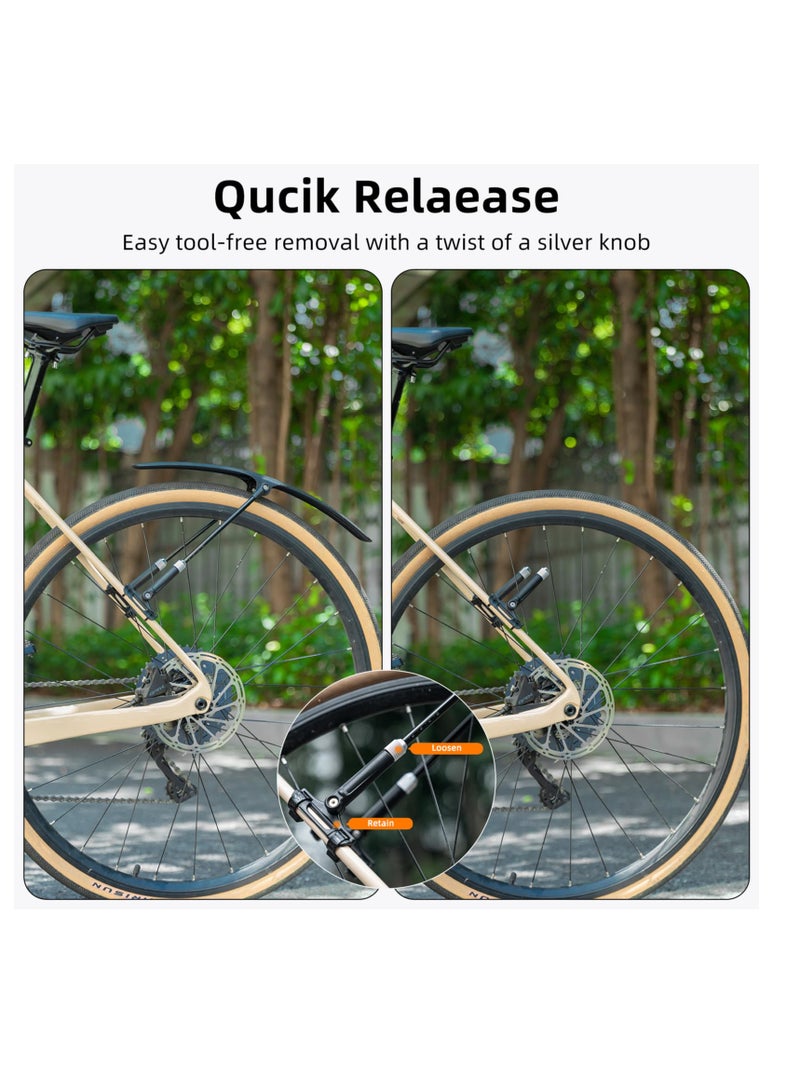 Excefore Road Bike Fenders, Adjustable Bike Fender, Quick Release Lightweight Road Bicycle Fender for 700C Bikes, Easy to Install Rear Or Front Bike Mud Guard  - Image 4