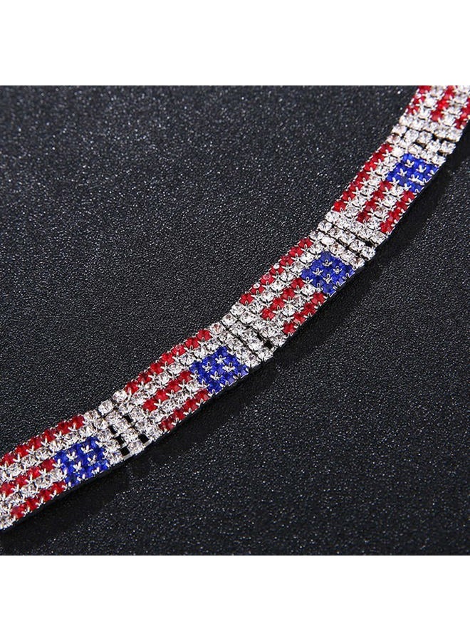 BinaryABC American Flag Rhinestone Hair Band,4th of July Patriotic Sparkly Headband, Fourth of July Mmemorial Day Hair Accessories - Image 4