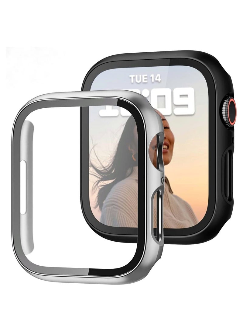 Protective Case With Screen Protector For Apple Watch 38mm - Silver - Image 1