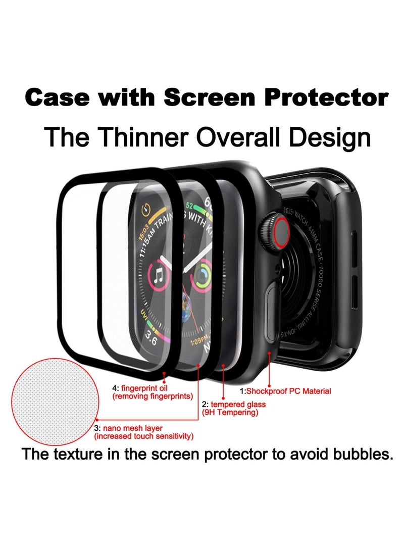 Protective Case With Screen Protector For Apple Watch 38mm - Silver - Image 3