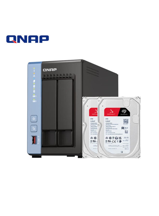 Qnap Ts-264c Cosmic Cube 2-bay Quad-core Processor 8gb Memory 16tb Network Storage Server With Dual M.2 Slots Nas Mobile Expansion - Image 1