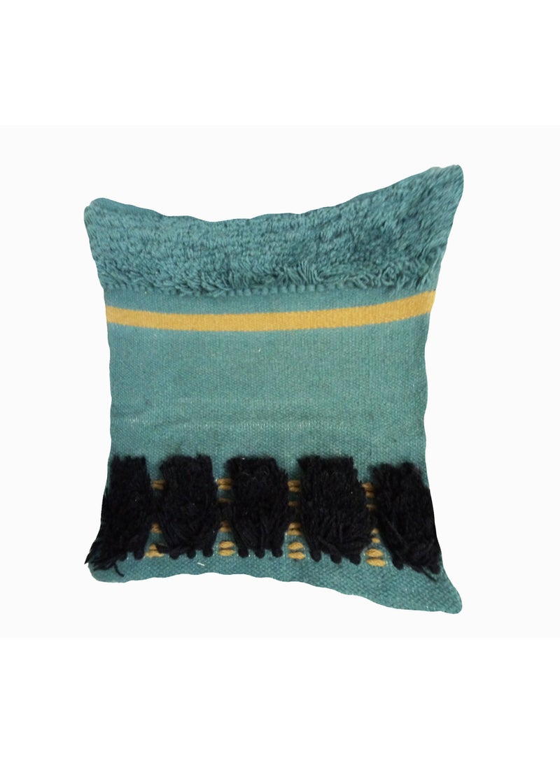 Decorative wool cushion cover- 50 x 50 cm-blue - Image 2