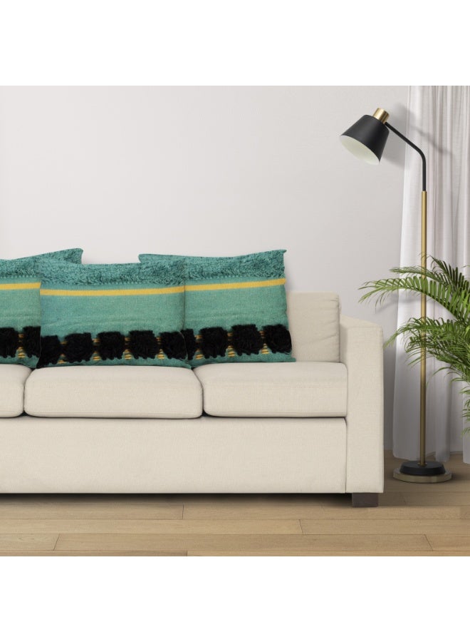 Decorative wool cushion cover- 50 x 50 cm-blue - Image 3