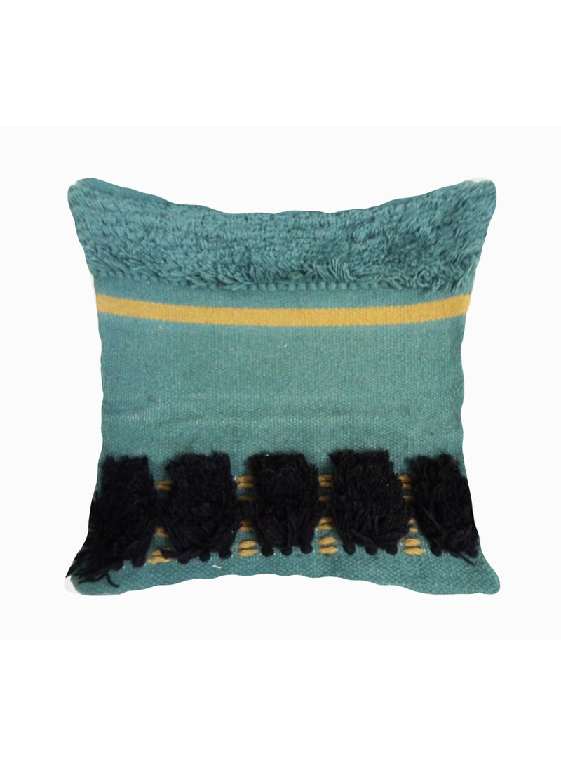 Decorative wool cushion cover- 50 x 50 cm-blue - Image 1