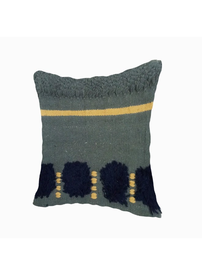 mashghalna Decorative wool cushion cover- 50 x 50 cm-gray - Image 2