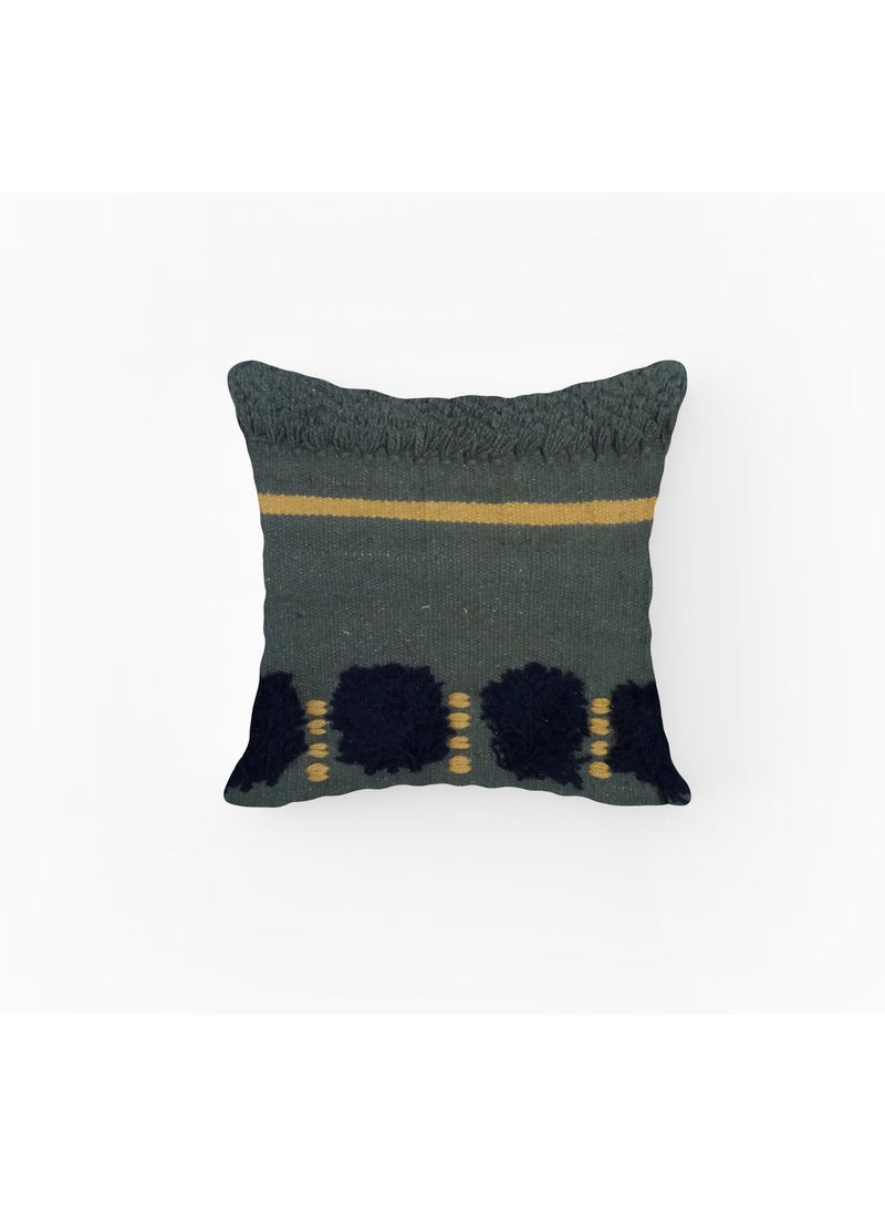 mashghalna Decorative wool cushion cover- 50 x 50 cm-gray - Image 1