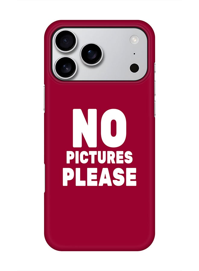 Stylizedd For iPhone 17 Pro Max,Case, [Compatible with MagSafe] Magnetic cover Slim fit Protection Matte, - No pictures please