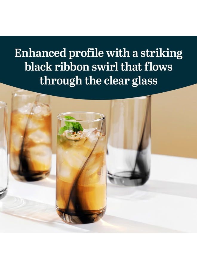 LIBBEY Ascent Black Ribbon 16 Piece Tumbler and Rocks Glass Set - Image 4