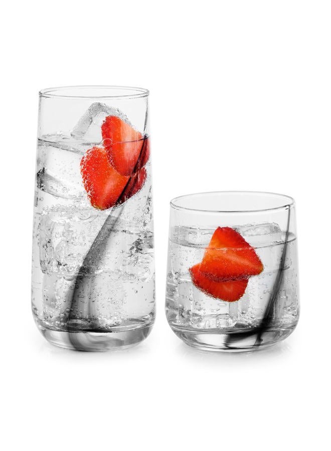 LIBBEY Ascent Black Ribbon 16 Piece Tumbler and Rocks Glass Set - Image 1
