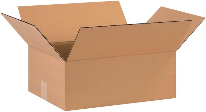 BOX USA صناديق الشحن 17"L × 13"W × 7"H، عبوة 25 صندوق متوسط من الكرتون المضلع للشحن، البريد، التعبئة، التغليف والتخزين - Image 1