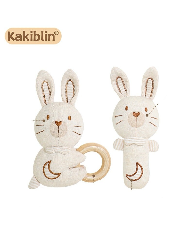 Kakiblin Baby Ringing Set: Organic Cotton Soothing Toy for Babies to Bite and Soothe, Freshman Full Moon Gift - Image 2