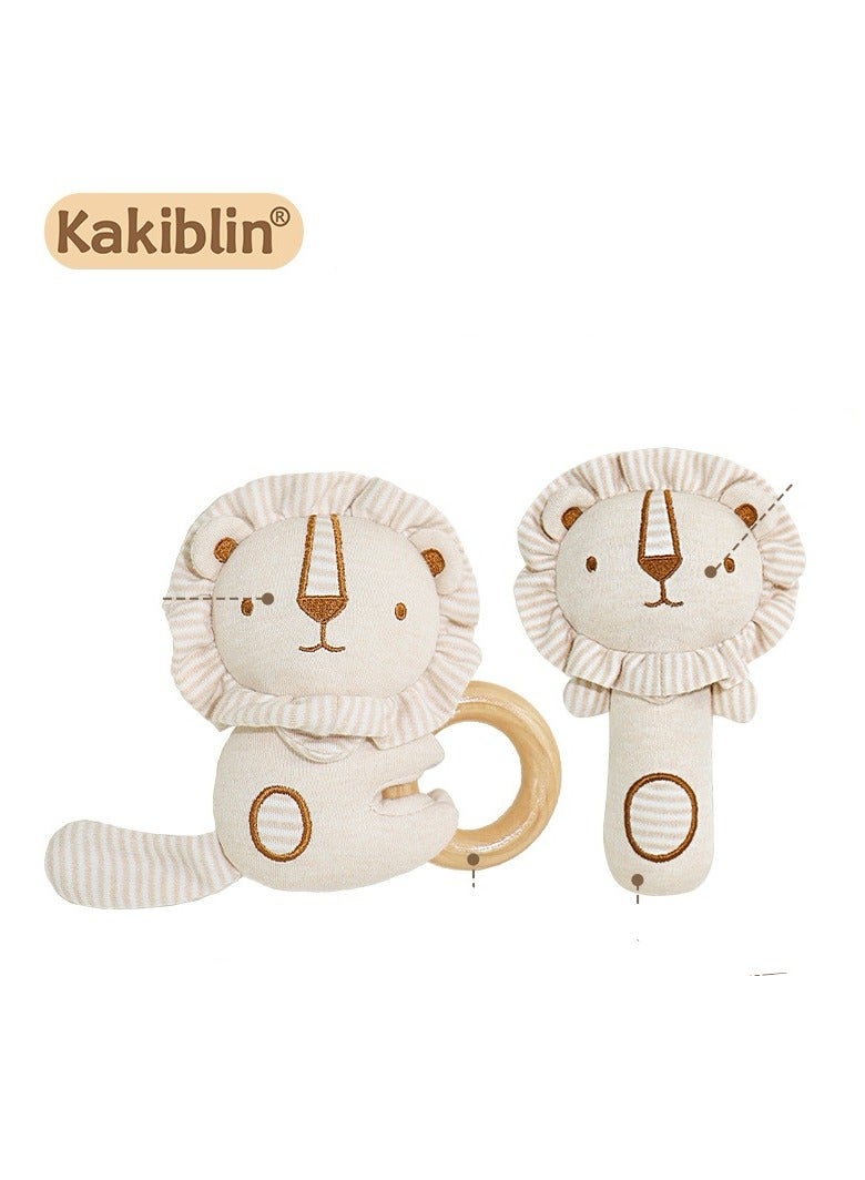 Kakiblin Baby Ringing Set: Organic Cotton Soothing Toy for Babies to Bite and Soothe, Freshman Full Moon Gift - Image 3