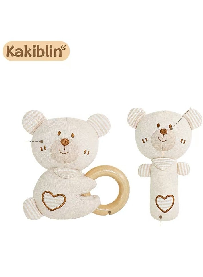 Kakiblin Baby Ringing Set: Organic Cotton Soothing Toy for Babies to Bite and Soothe, Freshman Full Moon Gift - Image 4