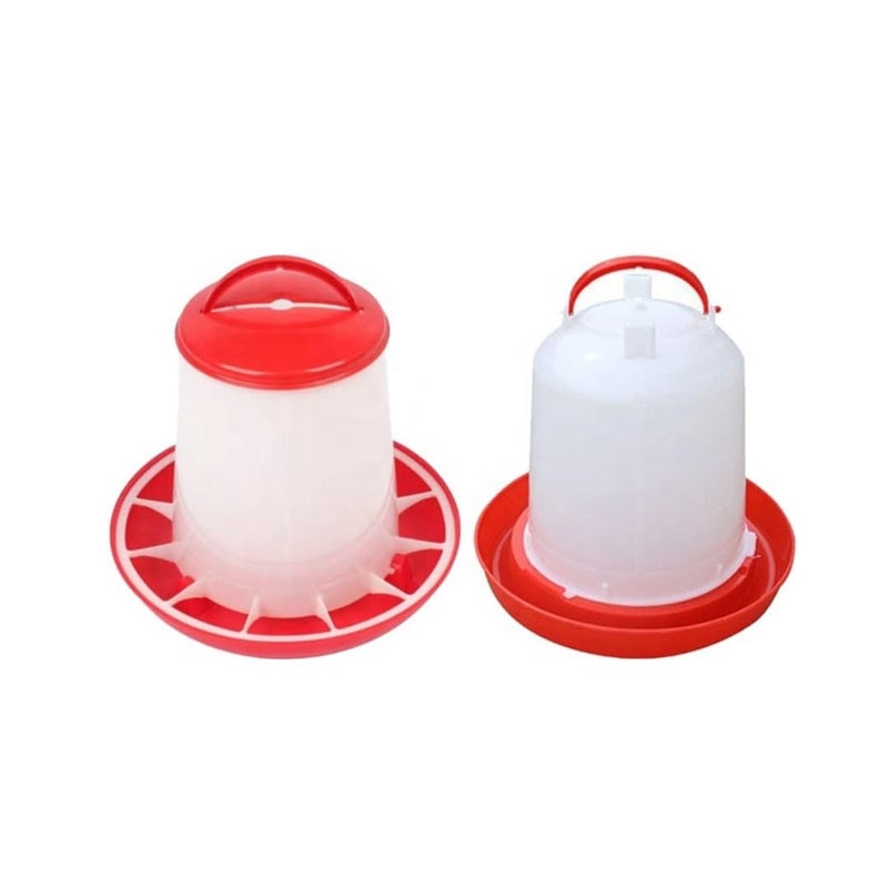 TMW مجموعة مغذي ومشرب للدواجن، سعة 1.5 كجم من العلف، سعة 1.5 لتر من الماء، 2 قطعة لكل منهما - Image 1