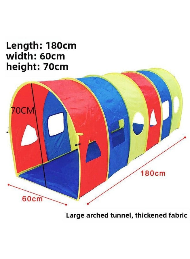 Children's Tent Sunshine Caterpillar Tunnel Crawler Baby Garden Drill Hole Sensor Training Thickened Baby Early Education-Color:180cm Large Arch Tunnel - Image 1