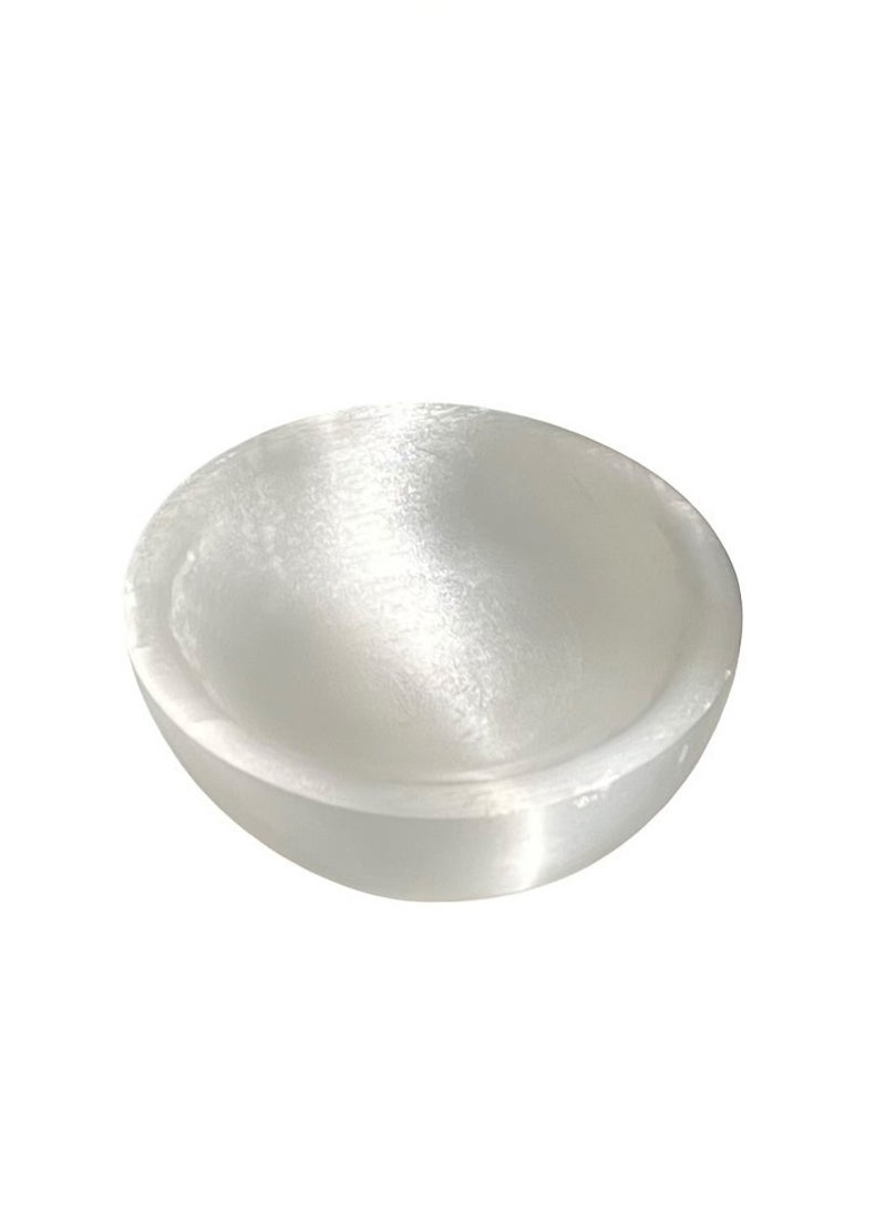Generic - TheraLuma Hand-Carved White Selenite Bowl – 9 cm (3.5"), 10 cm (4"), 12 cm (4.7") | Natural Gemstone Dish for Serenity & Balance - Image 1