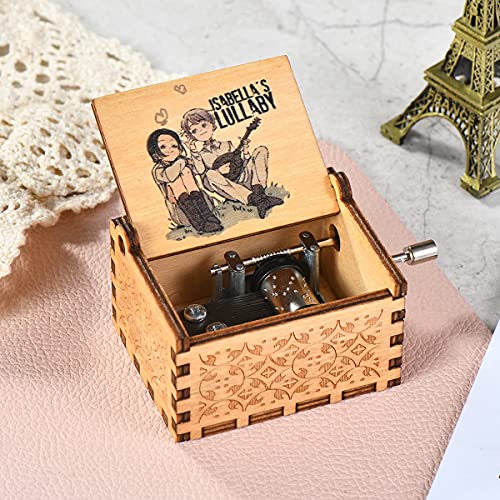 Fonture Wood Musical Box, the Promised Neverland Music Box Wooden Musical Instrument with Melody Isabella’s Lullaby Gift for Birthday Anniversary Holiday (Style 4) - Image 5