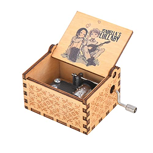 Fonture Wood Musical Box, the Promised Neverland Music Box Wooden Musical Instrument with Melody Isabella’s Lullaby Gift for Birthday Anniversary Holiday (Style 4) - Image 2