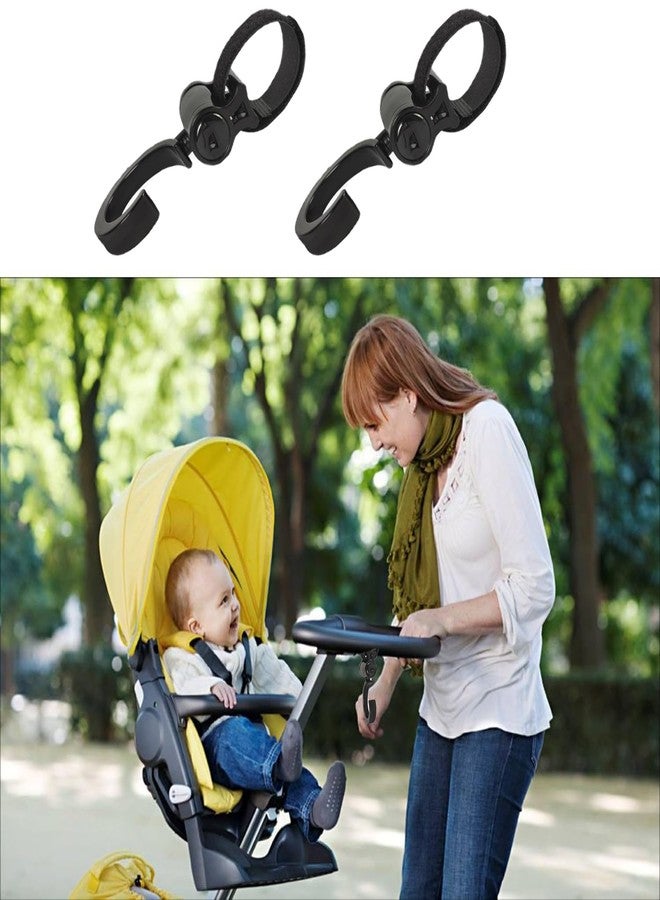 iLulala 4pcs Stroller Hooks, Walker Hooks Wheelchair Hanging Hooks, 360° Rotation Baby Stroller Hooks Stroller Hanger Diaper Bag Hanger Stroller Bags Purse Organizer Stroller Wheelchair Walker Accessories. - Image 5