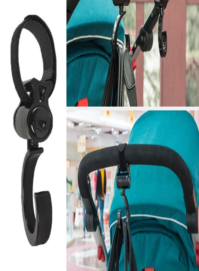 iLulala 4pcs Stroller Hooks, Walker Hooks Wheelchair Hanging Hooks, 360° Rotation Baby Stroller Hooks Stroller Hanger Diaper Bag Hanger Stroller Bags Purse Organizer Stroller Wheelchair Walker Accessories. - Image 3