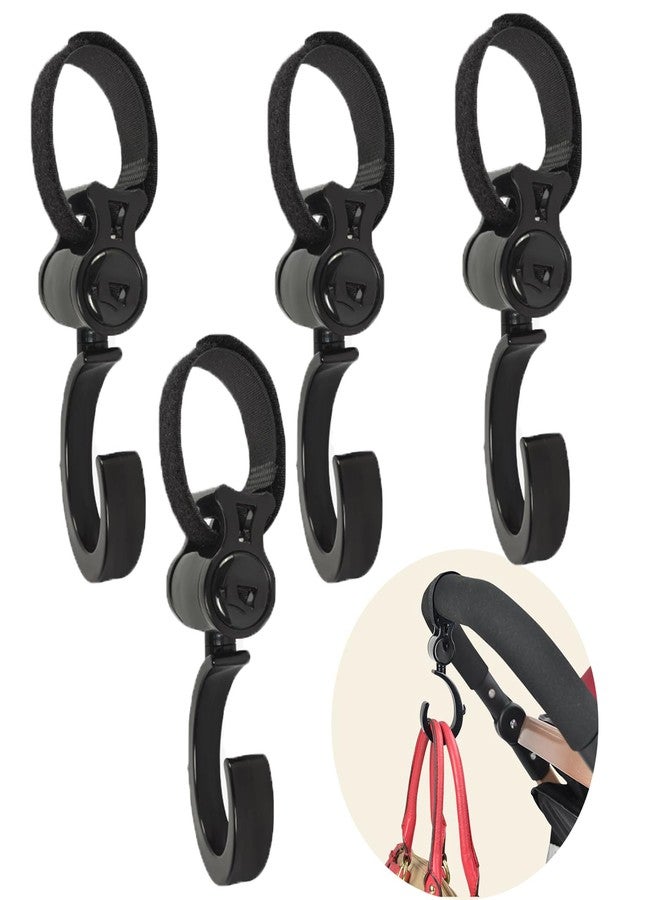 iLulala 4pcs Stroller Hooks, Walker Hooks Wheelchair Hanging Hooks, 360° Rotation Baby Stroller Hooks Stroller Hanger Diaper Bag Hanger Stroller Bags Purse Organizer Stroller Wheelchair Walker Accessories. - Image 1