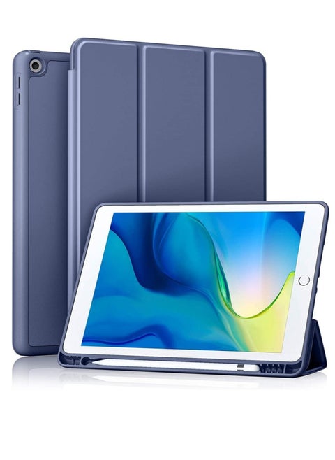 iPad 9th/8th/7th Generation case (2021/2020/2019) iPad 10.2-Inch Case with Pencil Holder [Sleep/Wake] Slim Soft TPU Back Smart Magnetic Stand Protective Cover Cases