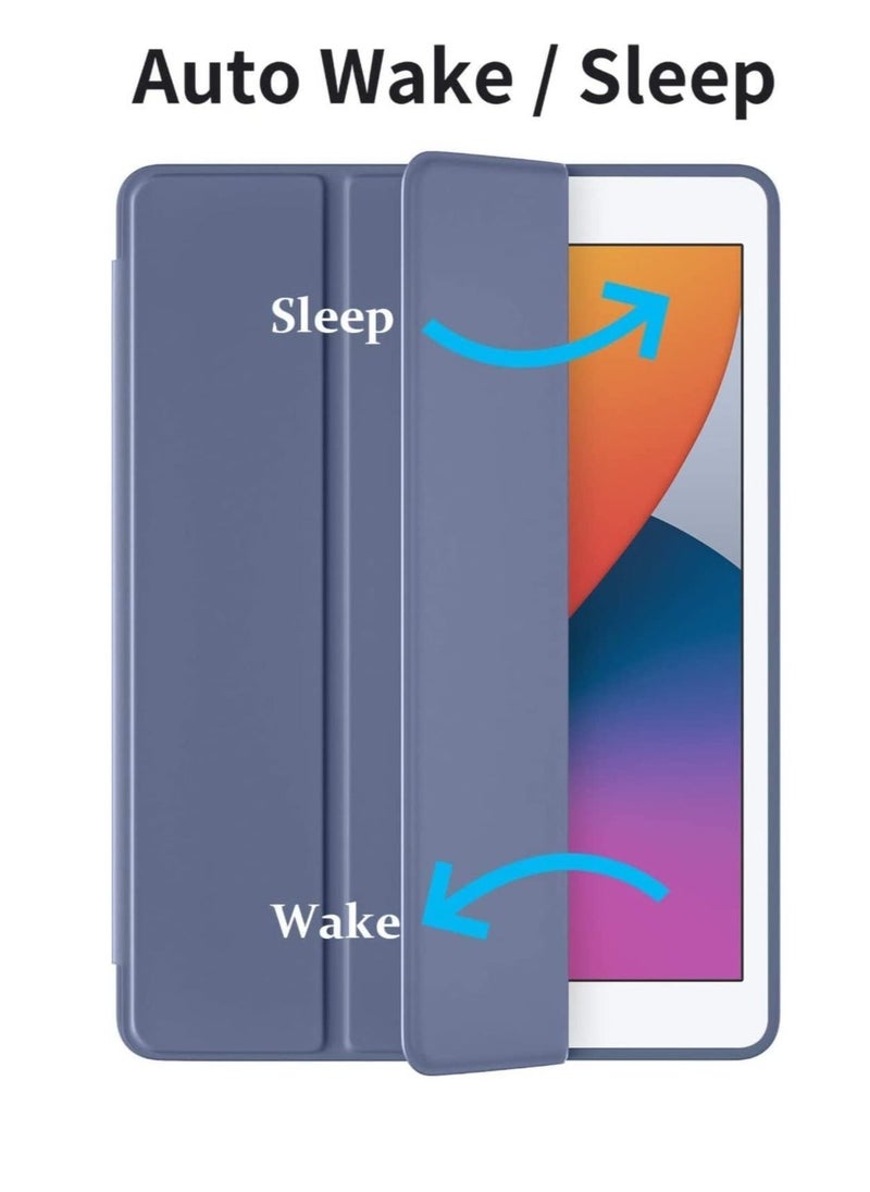 iPad 9th/8th/7th Generation case (2021/2020/2019) iPad 10.2-Inch Case with Pencil Holder [Sleep/Wake] Slim Soft TPU Back Smart Magnetic Stand Protective Cover Cases