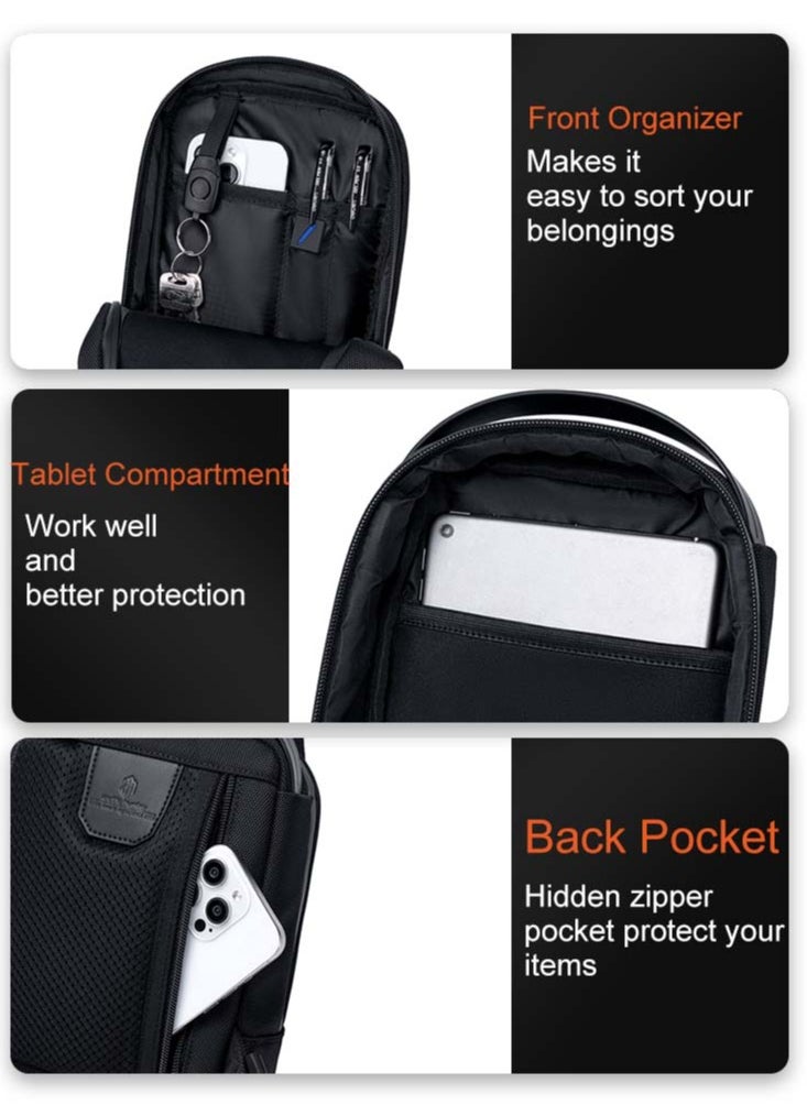 ARCTIC HUNTER - Business Chest Crossbody Bag, One Shoulder Sling Bag with Tablet Compartment - Image 1
