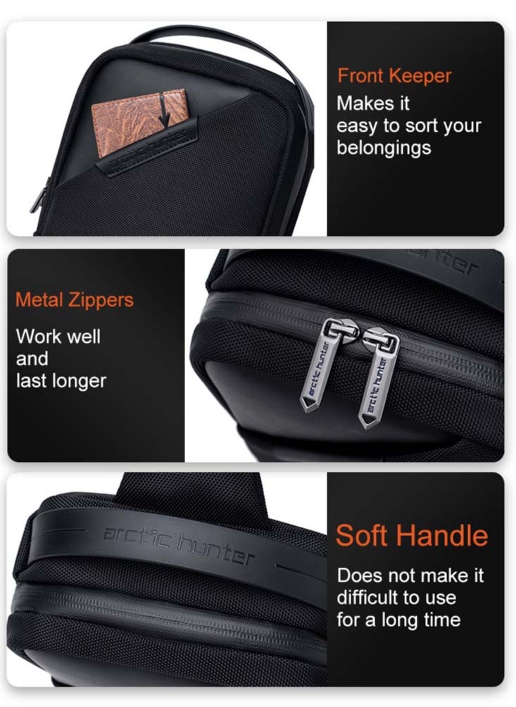 ARCTIC HUNTER - Business Chest Crossbody Bag, One Shoulder Sling Bag with Tablet Compartment - Image 1