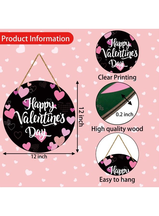 YUNKKIN Reversible Valentines Day St Patricks Day Door Decoration Classic Valentines Day Heart Wreath Decor St Patricks Day Shamrock Decor Wooden Wall Hanging Front Door Wreath for Indoor Outdoor Home Decor - Image 2