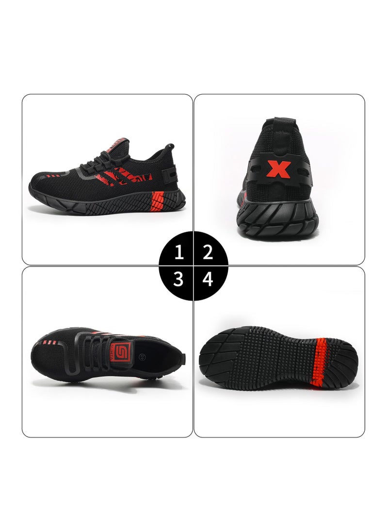 SLIMTA - SLIMTA Men Women Safety Shoes Non-Slip Steel Toe Cap Trainers Mesh Breathable Lightweight Comfortable Puncture Proof Industrial Shoes - Image 1